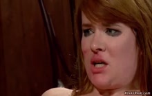 Red head spanked and anal fuck inside bar with Claire Robbins, Cherry Torn